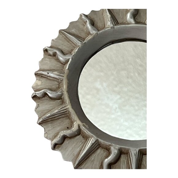 Set of 4 Intercontinental Art 2003 Silver Sunburst Wall Mirrors – 6” Decorative - Picture 3 of 5